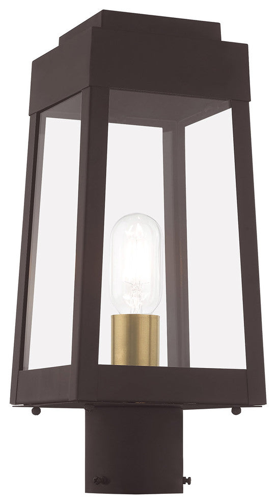 Livex Lighting Bronze 1-Light Outdoor Post Top Lantern