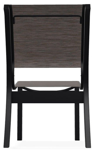 Leeward Sling Stackable Outdoor Dining Chair, James/Black