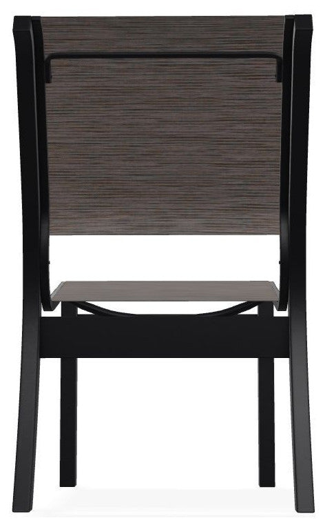 Leeward Sling Stackable Outdoor Dining Chair, James/Black