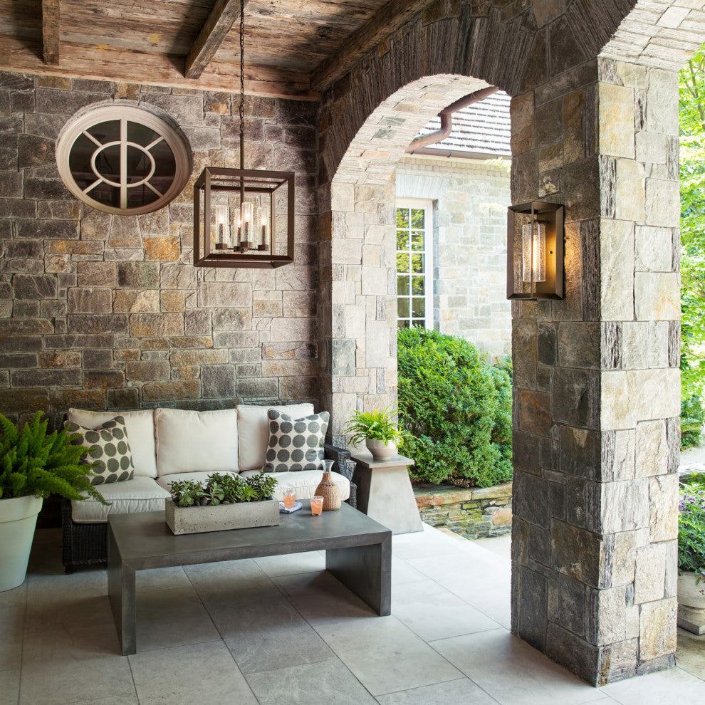 Hinkley Rhodes Medium Wall Mount Lantern, Warm Bronze