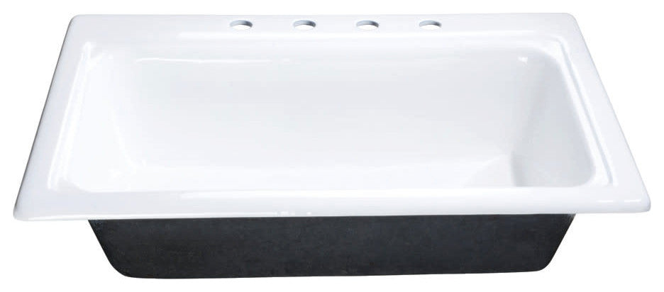 Kingston Brass GT332294 Towne 33" Undermount Single Basin Cast - White
