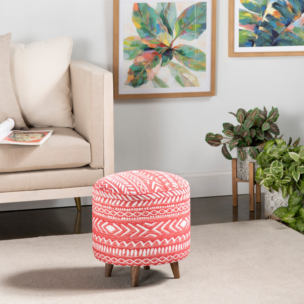 Sasha Red Ottoman