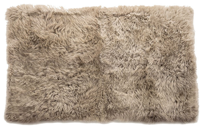 3'x5' Taupe Genuine Sheepskin Area Rug