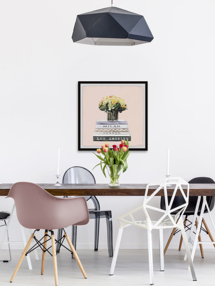 "My Favorite Books" Framed Painting Print, 24x24