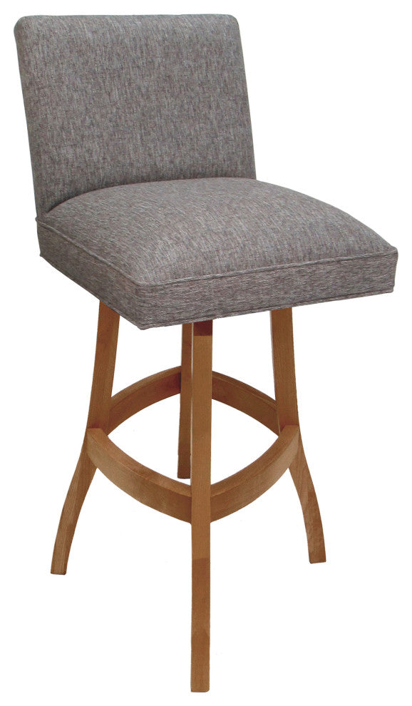 Swivel Wood Counter, Bar or Extra Tall Stool - Sommerville on S-Base, Mojave Grey - Honey, 26"