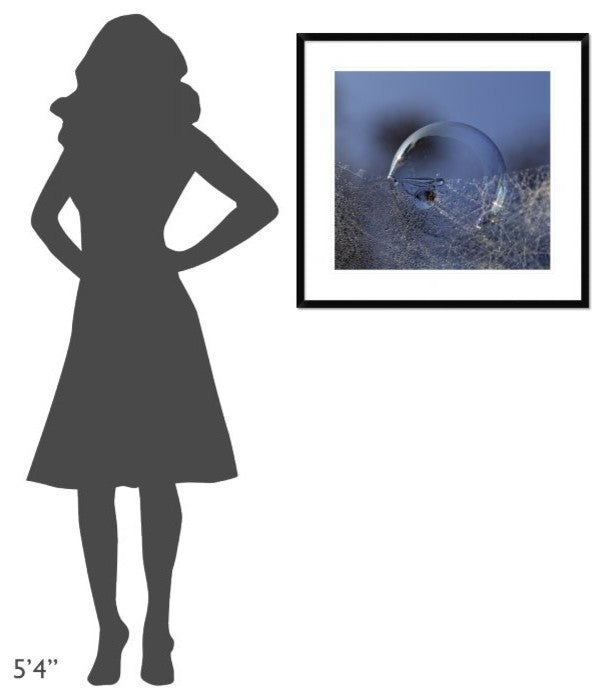 "Blue Bubble Morning" Framed Digital Print by Kent Mathiesen, 30"x28"