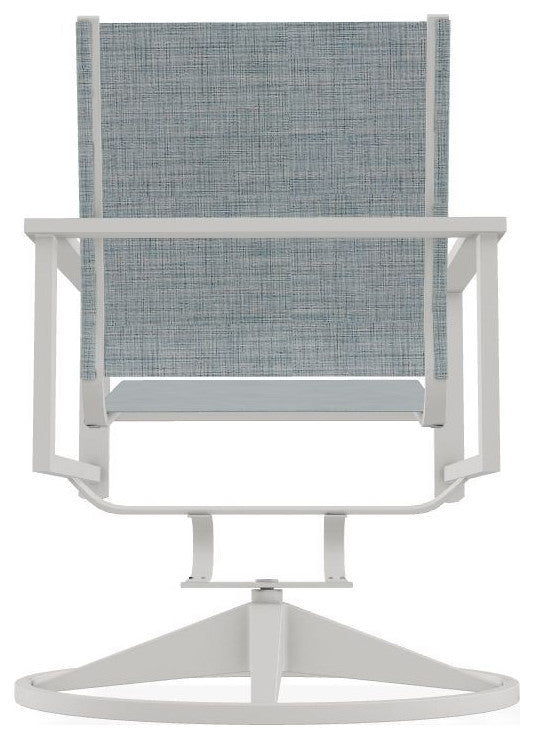 Tribeca Sling Outdoor Swivel Rocker, Charm/Snow