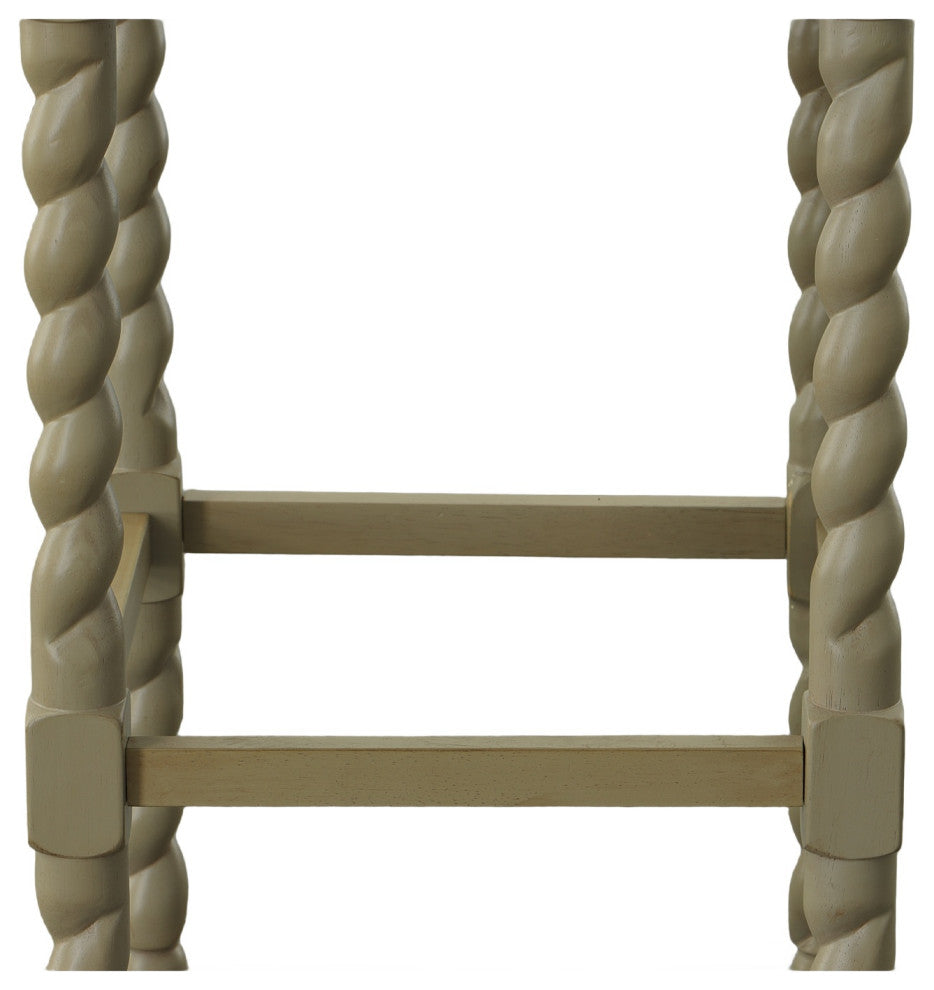 Arezzo 30" Bar Stool, Weathered Gray and Linen