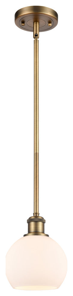 Innovations 516-1S-BB-G121-6-LED 1-Light Mini Pendant, Brushed Brass