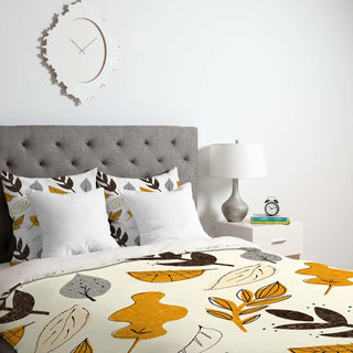 Deny Designs Mummysam Fall Leaves Duvet Cover - Lightweight