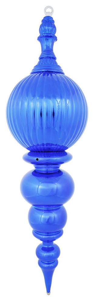 Vickerman Shiny Finial Ornament, 28", Blue