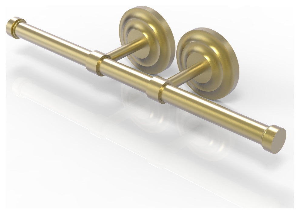Que New Double Roll Toilet Tissue Holder, Satin Brass
