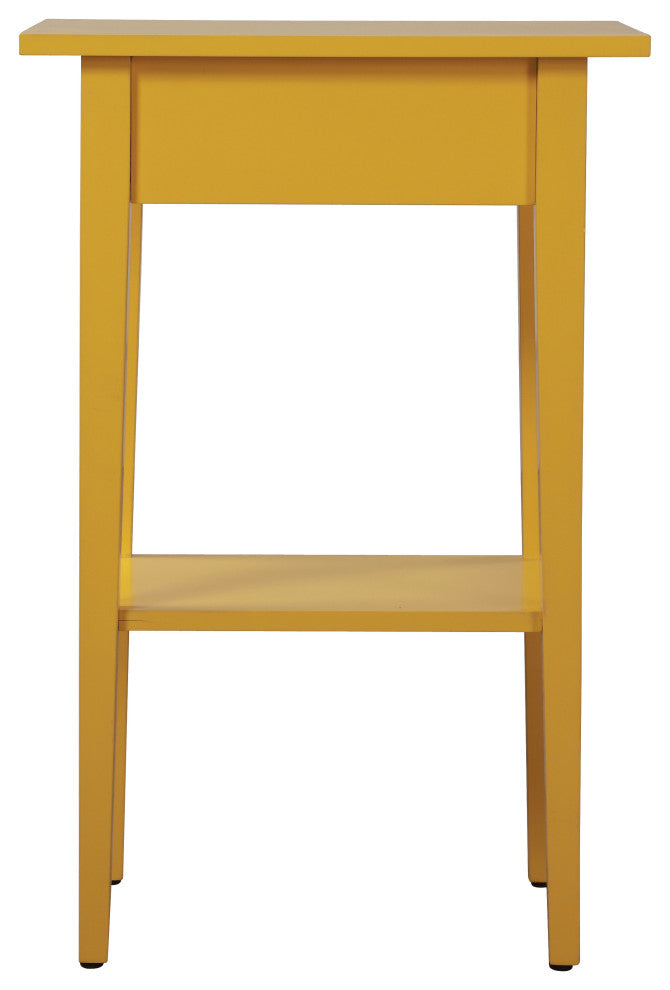Glory Furniture Dalton 1 Drawer Nightstand in Yellow