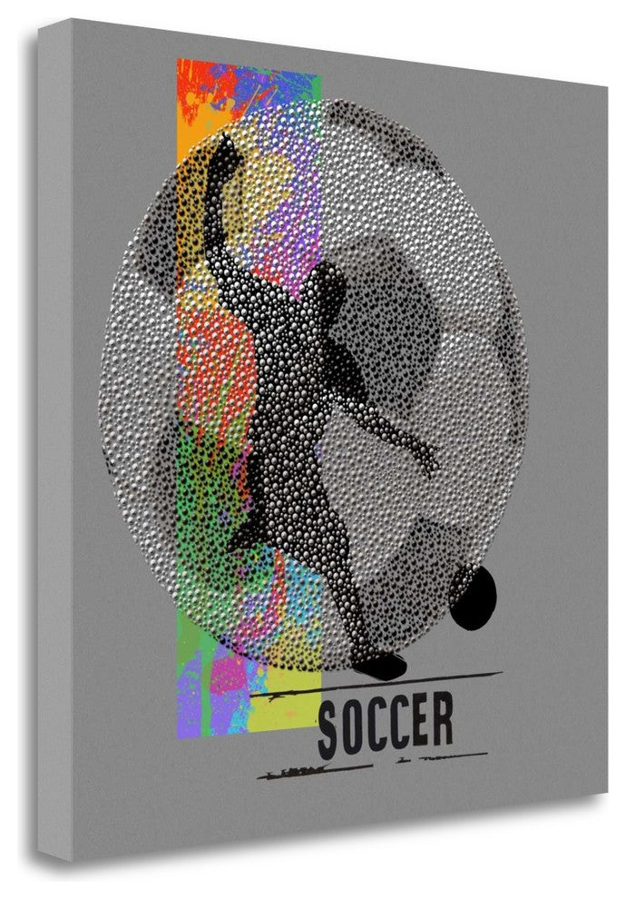 "Soccer" By Jim Baldwin, Giclee Print on Gallery Wrap Canvas, Ready to Hang