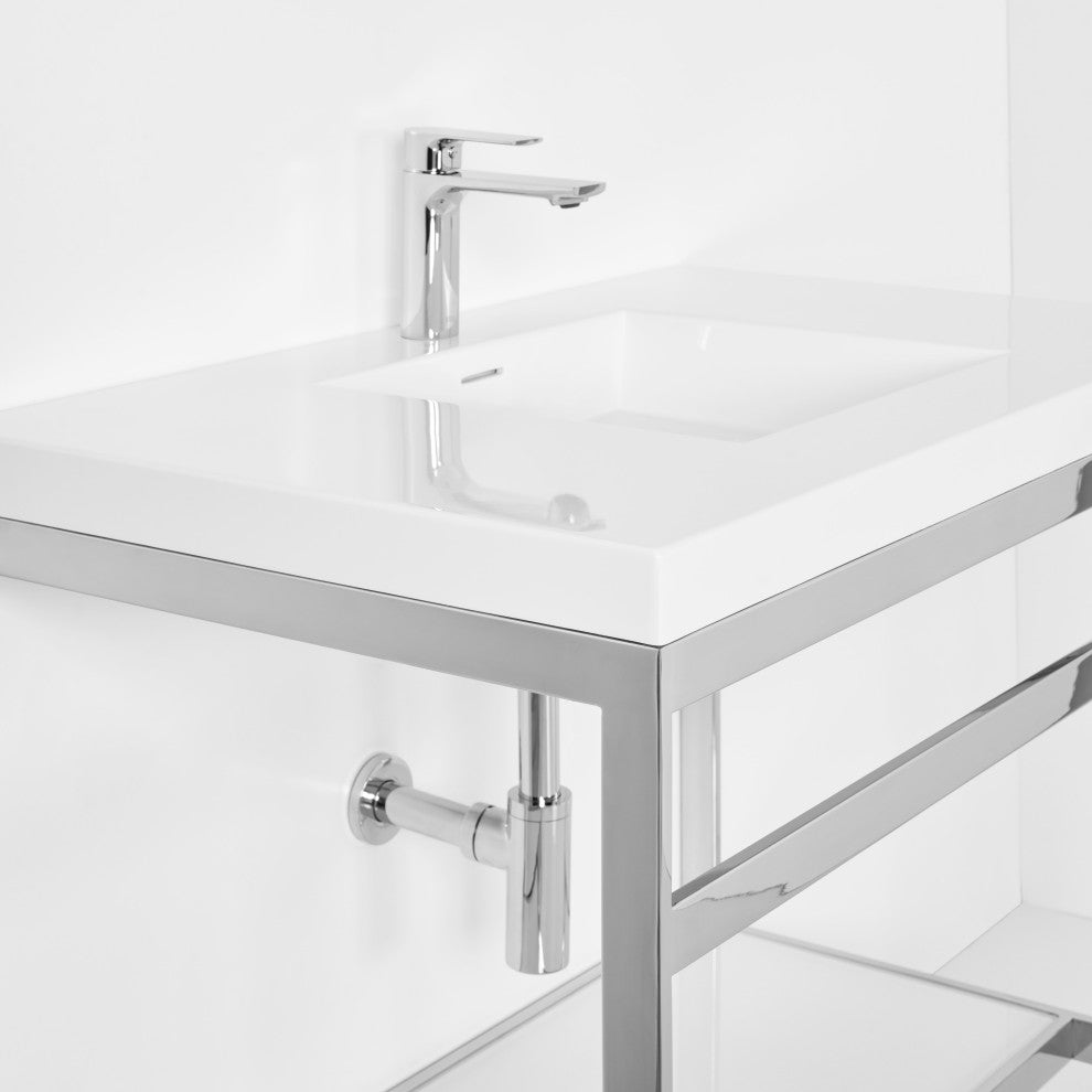 C 36.25" Single Bathroom Vanity With Mirror