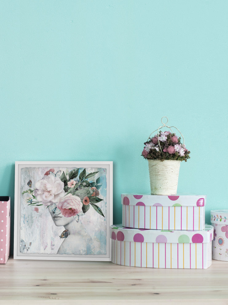 "Pastel Butterfly" Framed Painting Print, 32x32