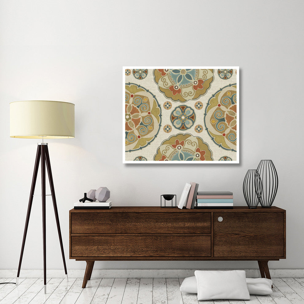 "Spice Suzani Patterns I" Digital Paper Print by Daphne Brissonnet, 46"x39"