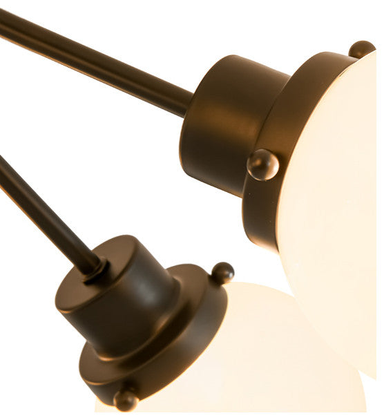 Mid-Century Modern 6-Light Sputnik Glass Globe Semi Flush Mount