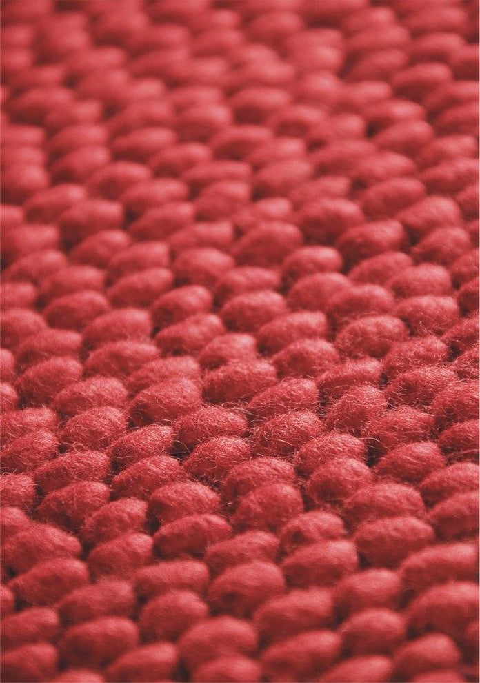 Hand Woven Red Wool Area Rug