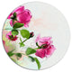 Purple Roses With Green Leaves, Floral Disc Metal Wall Art, 23"