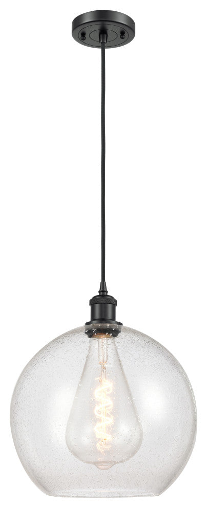 Innovations 516-1P-BK-G124-12-LED 1-Light Mini Pendant, Matte Black