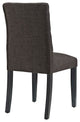 Brown Duchess Dining Chair Fabric Set of 4