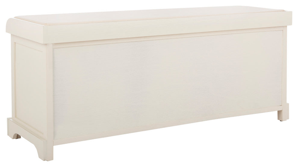 Safavieh Lonan Wicker Storage Bench, White
