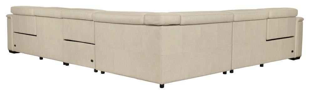 Bernhardt Lioni Leather Power Motion Sectional