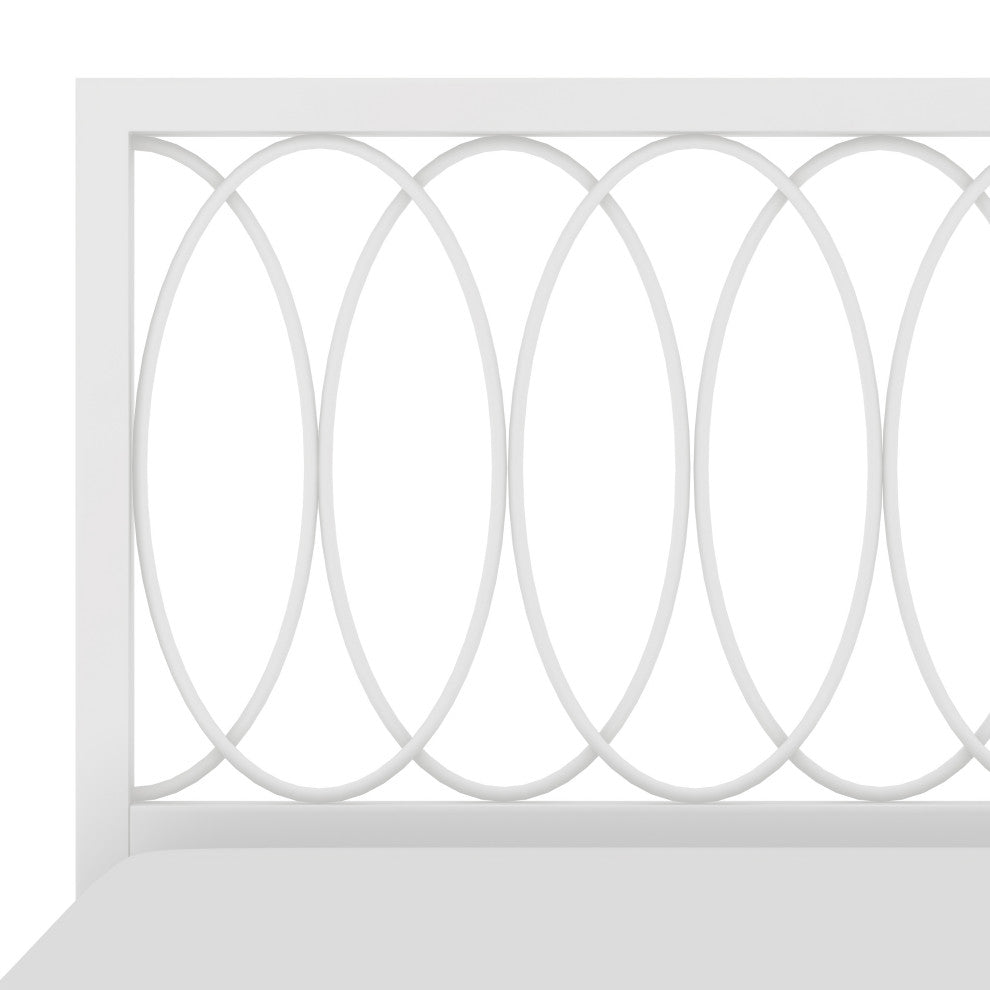Hillsdale Naomi Metal Geometric Interlocking Ring Design Full Platform Bed