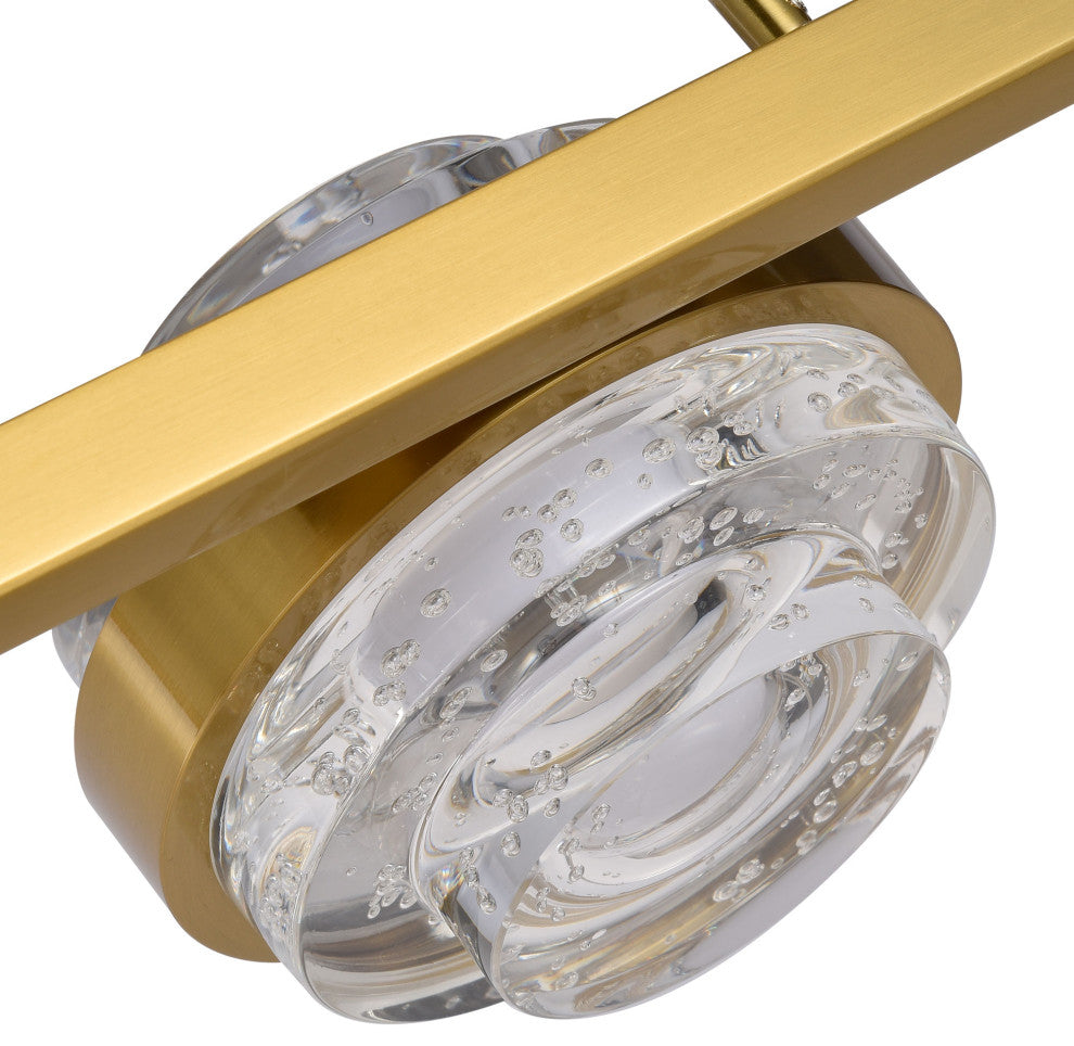 Milano 39" ETL Certified Integrated LED Adjustable Chandelier, Antique Brass