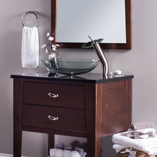 Ovale Clear Tempered Glass Vessel Bathroom Sink