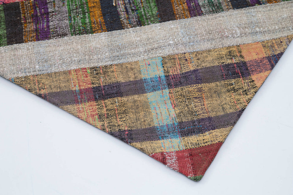 Rug N Carpet - Handmade Turkish 6' 6'' x 10' 0'' Unique Patchwork Kilim Rug