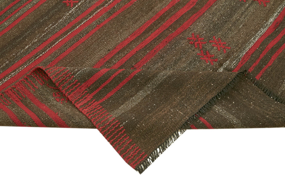 Rug N Carpet - Handmade Oriental 5' 7'' x 8' 6'' Vintage Goat Hair Kilim Rug