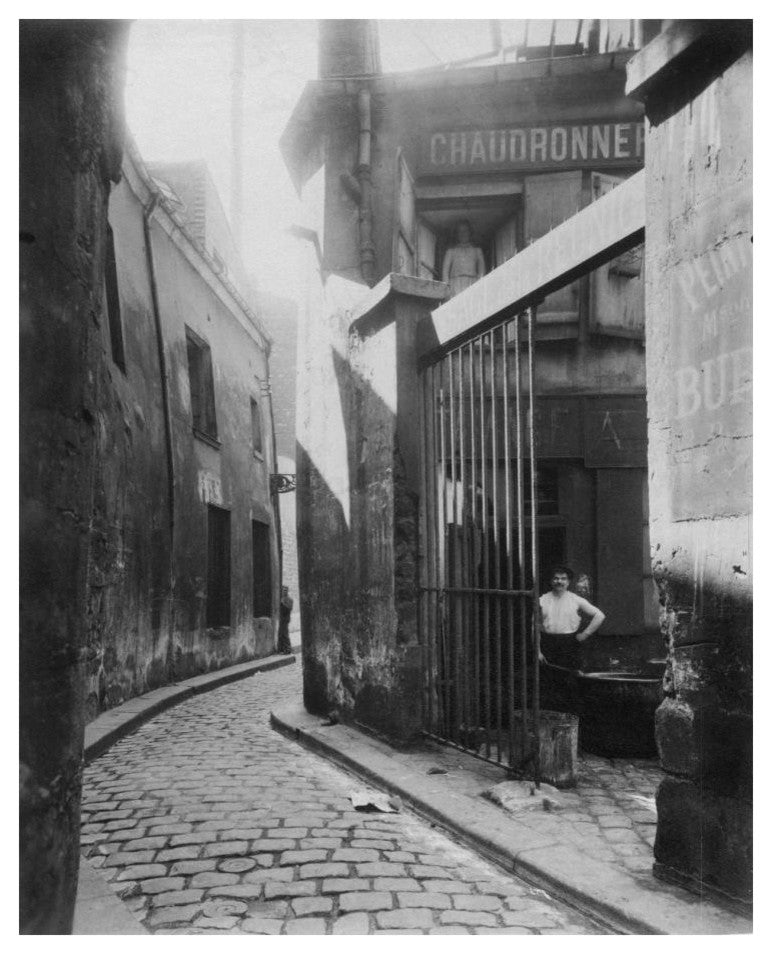 "Paris, 1911 - Metalworker's Shop, passage de la Reunion" Paper Art, 20"x24"