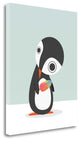 "Pingu Loves Ice Cream" By Volkan Dalyan, Giclee Print on Gallery Wrap Canvas
