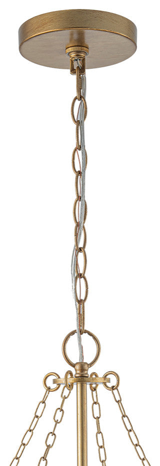 Luxe 6-Light Gold Floral Basket Crystal Chandelier