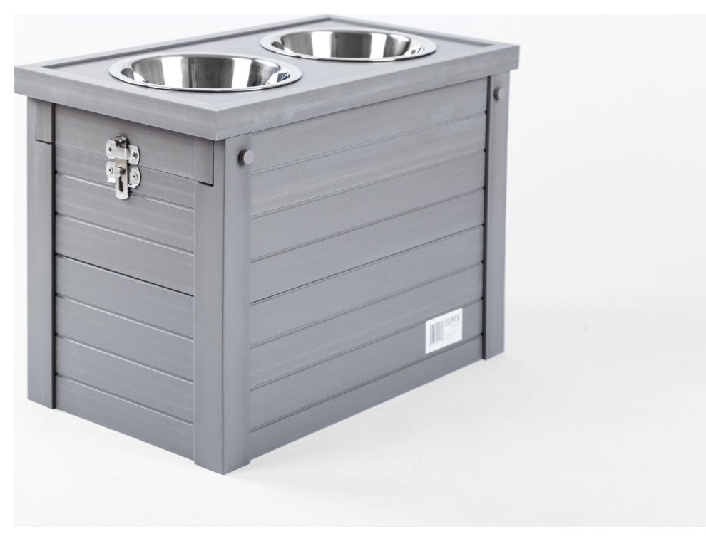 ECOFLEXÂ® Piedmont 2-Bowl Diner with Sliding Lid Storage Bin -Russet, Gray