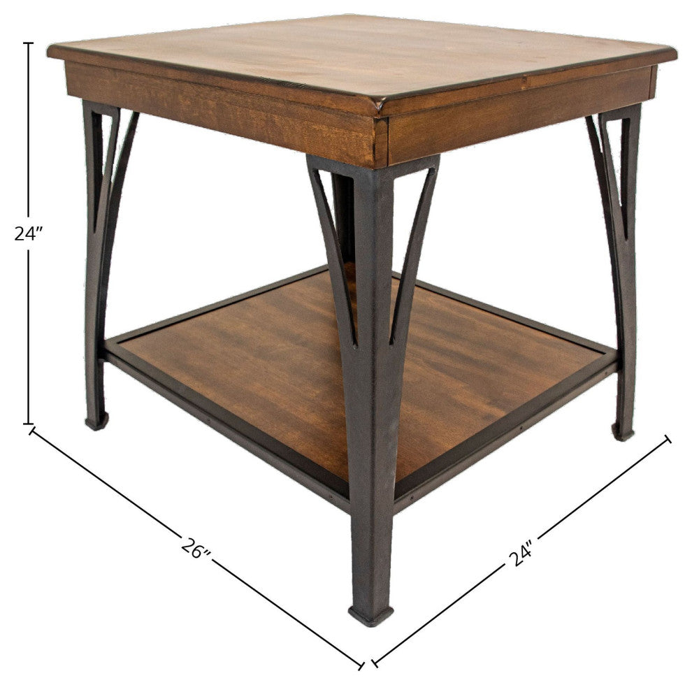 The District 24" Wide End Table, Copper