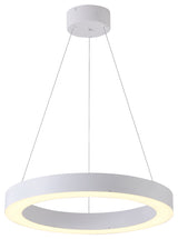 LED Chandelier, Matte White