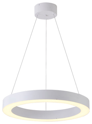 LED Chandelier, Matte White