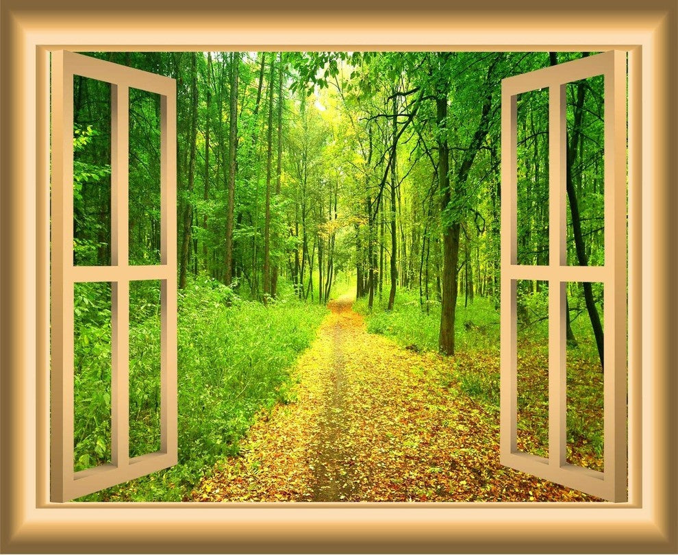 VWAQ 3D Window Wall Decal, 18"x22"