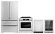 4 Piece, 30" Range 24" Dishwasher & Refrigerator & Wine Refrigerator