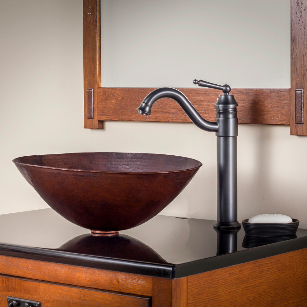 Bilboa Copper Vessel Sink Set, Oil Rubbed Bronze