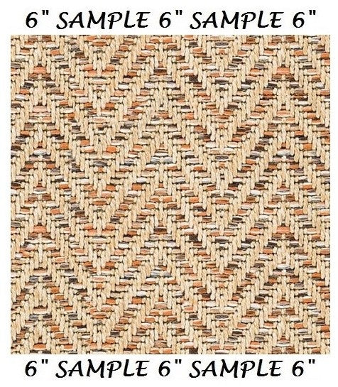 Couristan Tortola Indoor/Outdoor Accent Rugs - 50+ Custom Sizes, Cinnamon, 1 Sample 6"x6"