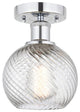 Innovations 616-1F-PC-G1214-6 1 Light Semi-Flush Mount, Polished Chrome