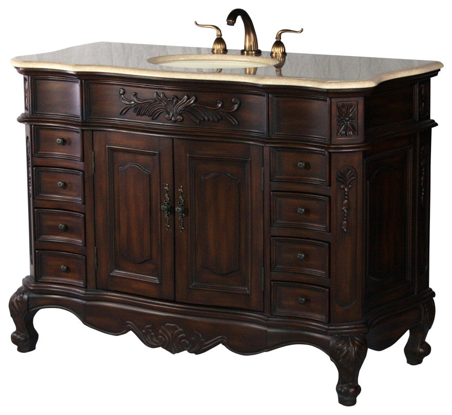 48-Inch Antique Style Single Sink Bathroom Vanity Model 2815-BE