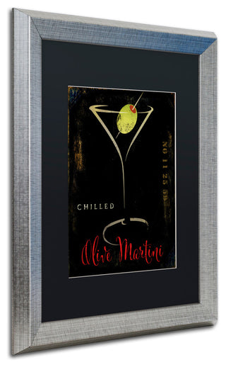 Color Bakery 'Olive Martini II', Silver Frame, Black Mat, 16x20