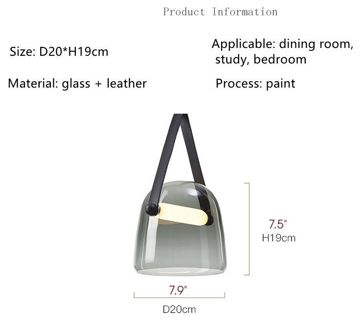 MIRODEMI Cipieres | LED Glass Pendant Light in a Nordic Style, Cognac, Neutral Light