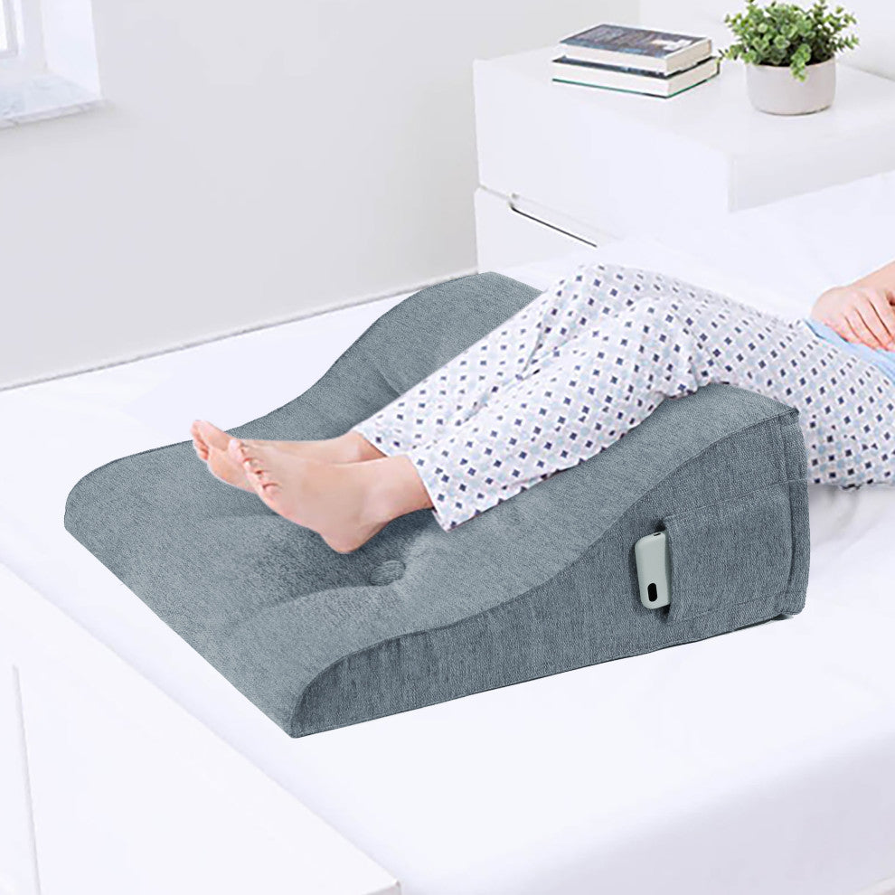 Reading Pillow Bed Foam Wedge Adult for Back Support, Gray, 24x9x21