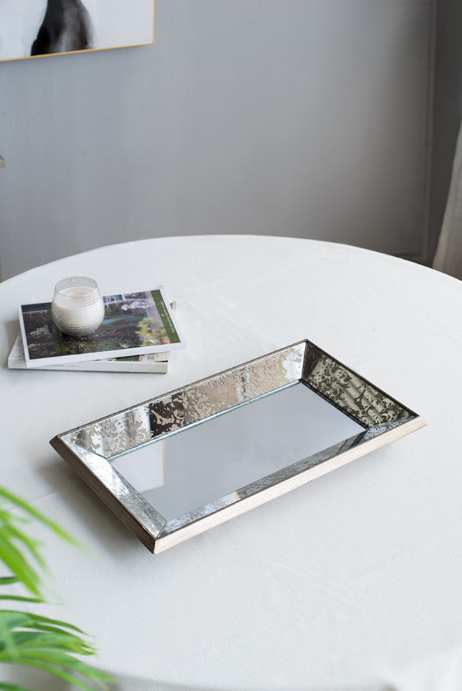 Gewnee 20" x 12" Antique Silver Rectangle Mirror